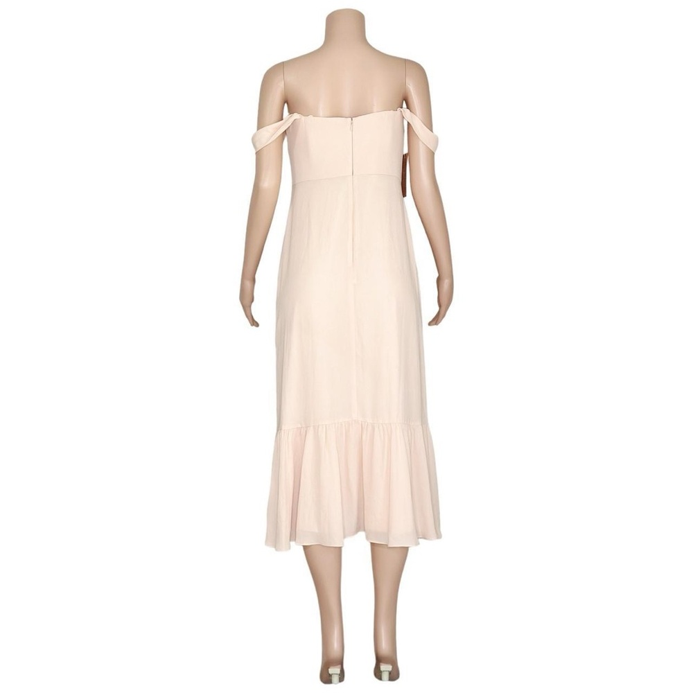 BHLDN Munroe Off-Shoulder Georgette Dress, Blush, 10 (US) - Picture 6 of 10